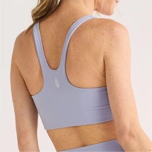 Free People Never Better Square Neck Sports Bra S Purple Lavender Platinum